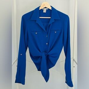 Alberto Makali Royal Blue Button-Down Shirt